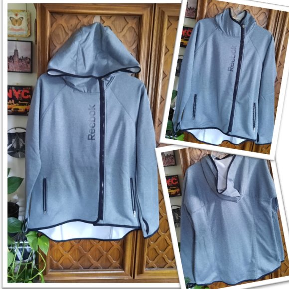 Reebok Tech Fleece Oversized Full Zip Hooded Jacket NWOT! -  Size S - Picture 16 of 16